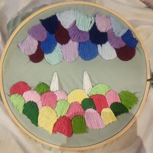 Colorful Embroidered Monster Wall Art